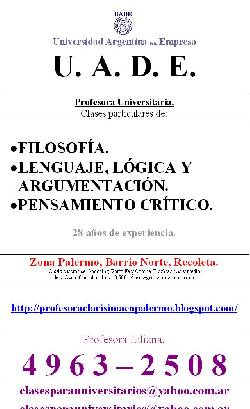 Profesora UADE lenguaje, lgica y argumentacin.  Buenos Aires, Argentina