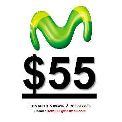MINUTOS MOVISTAR A $55 Bogota, Colombia