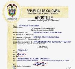 APOSTILLA DE DOCUMENTOS buga, colombia