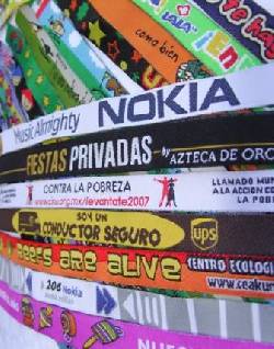 Pulseras Promocionales Tejidas Distirio Federal, Mxico
