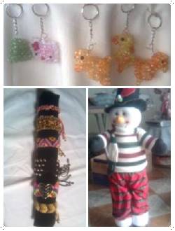 Manualidades (muecos navidad, perlas) cali, colombia