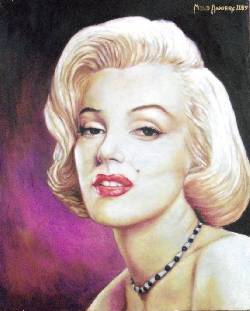 Cuadro Pintura Al Oleo Retrato De Marilyn Monroe 62 X 7 bogota, Colombia