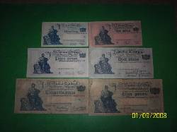 BILLETES ARGENTINOS COLECCION COMPLETA AOS 1937/1959  CAPITAL, ARGENTINA