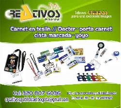 impresion de Carnet bogota, Cinta, yoyo, porta carnet bogotoa, colombia