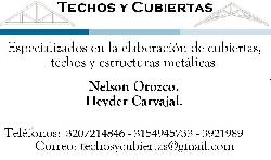 MONTAJE DE TECHOS Y CUBIERTAS cali, colombia