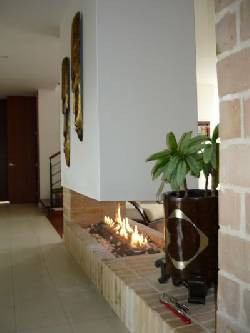 chimenea a gas, chimeneas loft Bogota, Colombia