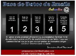 Base de datos de emails para marketing con referencias Bogota, Colombia