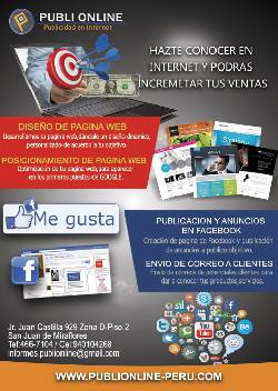 Publi Online: Diseo Web-Posicionamiento Web  Lima, Peru
