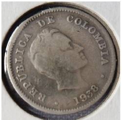 COLOMBIA COIN 10 CENTAVOS 1938 $ 20.000 Medellin, Colombia