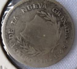 COLOMBIA MONEDA 2 REALES 1848 PLATA Medellin, Colombia