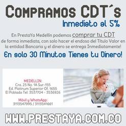 Prestamos Compra de CDTS Agil y Seguro Medellin  Medellin, Colombia