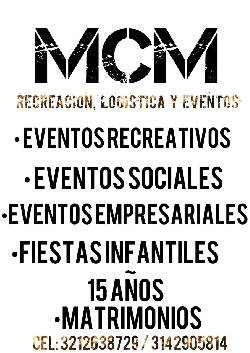 MCM RECREACIN LOGSTICA Y EVENTOS WASSAP  3212638729 BOGOTA, COLOMBIA