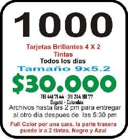 Exitosas Tarjetas de Presentacion bogota, colombia