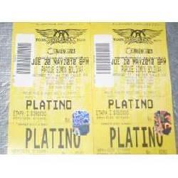 Boletas platino Aerosmith Bogota, Colombia