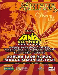 2 boletas VIP santana y la fania super baratas  Bogota, Colombia