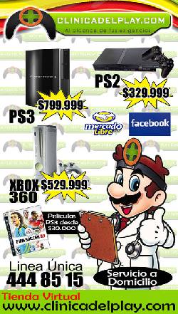 xbox360, ps3, psp, ps2, wii, chip Medellin, Colombia