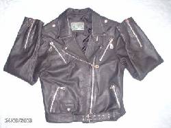 Delicada chaqueta de cuero estilo moto para mujer Bogot, Colombia