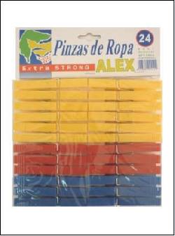 Pinzas paquete de 24 unidades, en varios colores, $1.15 quito, ecuador