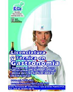 Becas para Licenciaturas en Gastronoma Internacio  PUEBLA, MEXICO