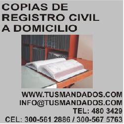 Copias de Registro Civil a Domicilio Bogot, Colombia