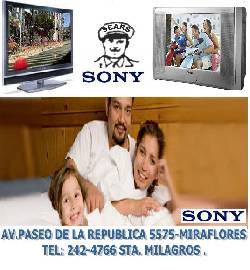 A / SERVICIO TECNICO DE TELEVISORES SONY 242-4766 lima, peru