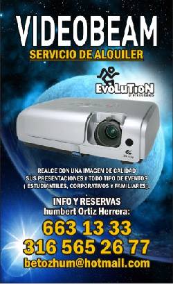 Alquiler VIDEOBEAM Evolution Cali, Colombia