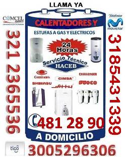 calentadores a gas tel: 4812890 bogota, colombia