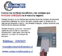 Impresora y programa para imprimir cheques de talo 02, chile