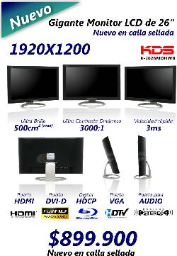 MONITOR LCD DE 26 PULGADAS FULL HD 1920X1200 HDMI Bogot, Colombia