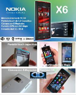 Celular Nokia, e72, e71, mini, e75, x3, x6, nuevo, libr Medellin, Colombia