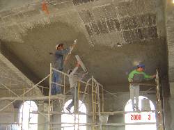 aplanados  y proyeccin mecnica de morteros y  ye santa marta, Colombia