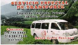 SERVICIO ESPECIAL DE TRANSPORTE cali, colombia