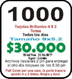 Tarjetas de presentacion y volantes muy economicos bogota, colombia