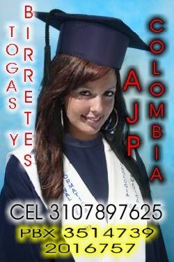aespectaculares togas y birretes pbx 2016757 bogota, colombia