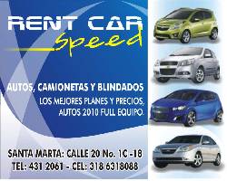 RENT CAR SPEED santa marta, colombia