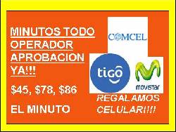 minutos todo operador aprobacion ya+regalo celular bogota, colombia