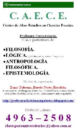 Profesora Lgica (Cat. N.Robles ) U.Caece 4963-2508.  Buenos Aires, Argentina