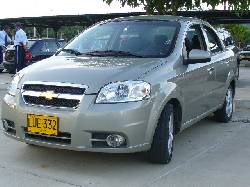 Alquilo vehiculo ultimo modelo. Chevrolet Aveo FE. Santa Marta, Colombia