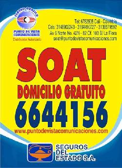 VENTA Y RENOVACIN SOAT GRATIS DOMICILIO Cali, Colombia
