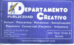 Publicidad. BOGOTA, COLOMBIA