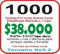Tarjetas de presentacion economicas. bogota, colombia