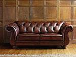 Sofas Chesterfield de Cuero Natural. Santiago, Chile