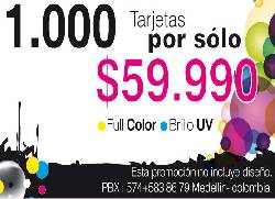 Tarjetas full color en propalcote  medellin, colombia